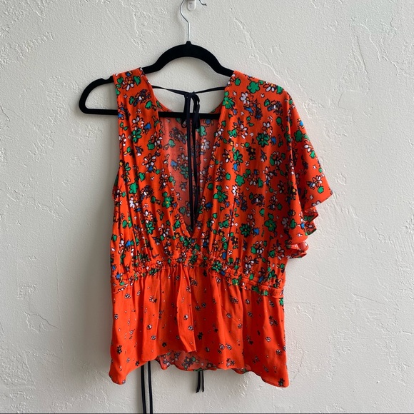 NWOT Topshop One Sleeve Top Size 6 - Picture 5 of 6